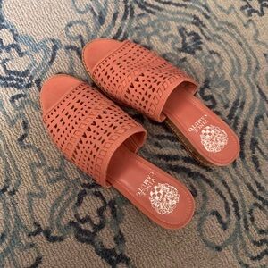 Vince Camuto Women's Rallema Leather Wedge Sandal